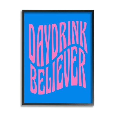 bb-500-Framed Blue Day Drink Believer Floater Frame Print on Canvas