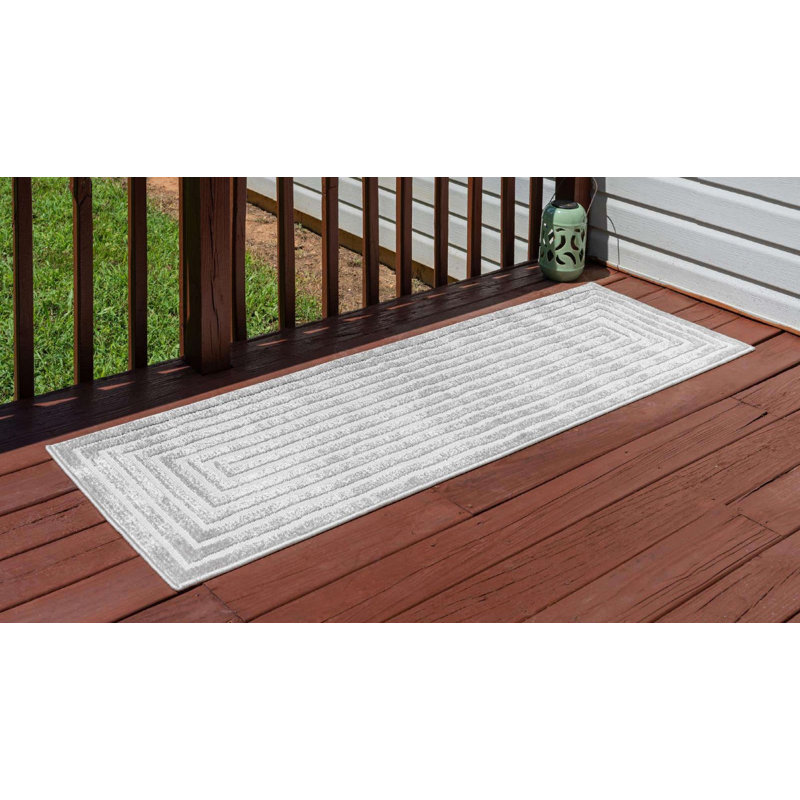 Tapis d'extérieur couleur cendré Claudia, Tapis de couloir 2 pi x 6 pi