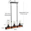 Caiman 3-Light Farmhouse Chandelier