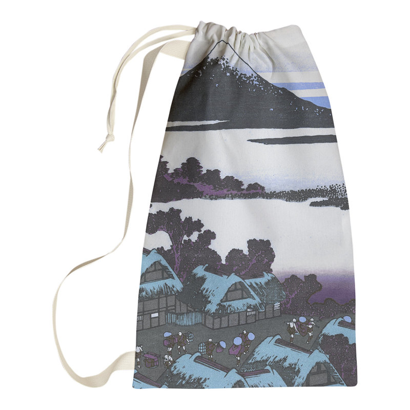 Hague Fabric Laundry Bag with Handles, Large (76.5" H x 29.5" W x 1.5" D), Blue