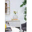 Vase rond, blanc / or