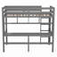 Lit mezzanine simple en bois massif avec bureau intégré Gerrett par Harriet Bee-1585394271