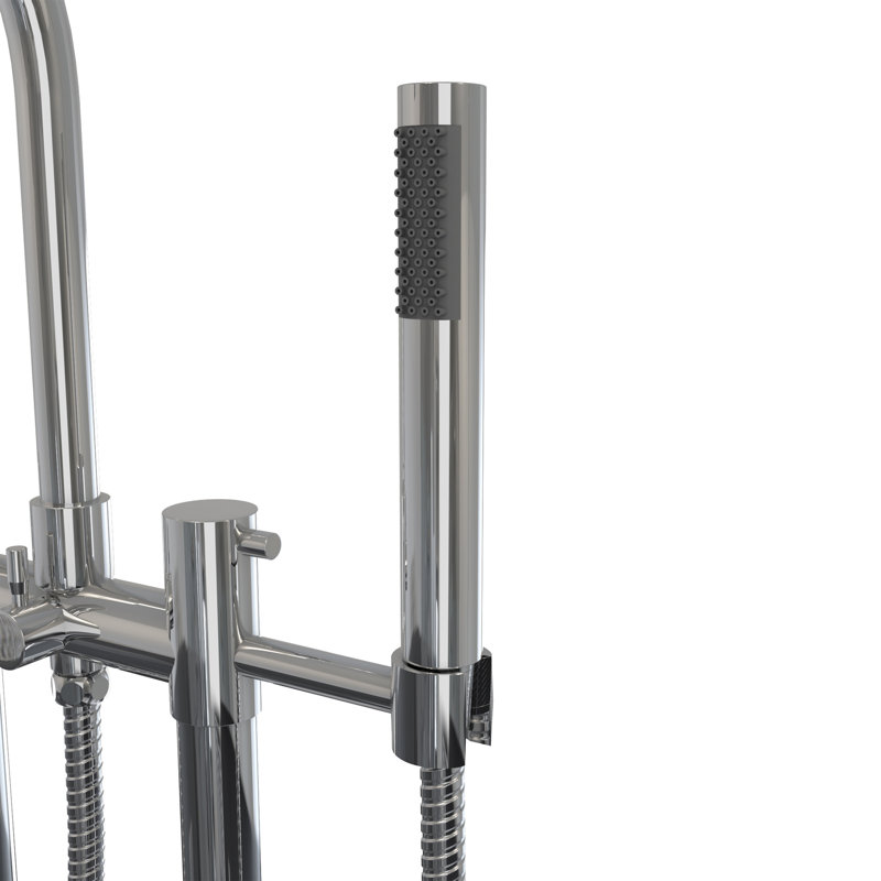 DreamLine Caribbean 40 in. x 8 in. Freestanding Tub Faucet with Handshower, Chrome