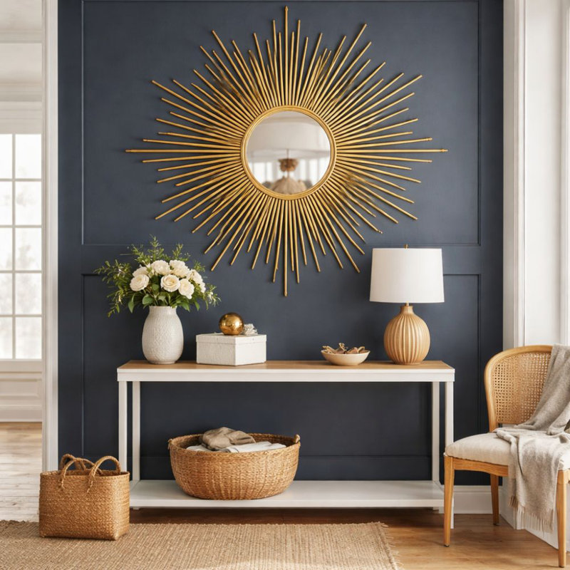 Miroir d'appoint mural Maquilon Sunburst