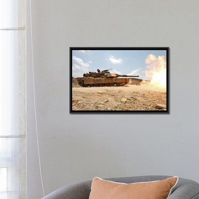" Marines Bombard Through A Live Fire Range Using M1A1 Abrams Tanks II " by Stocktrek Images