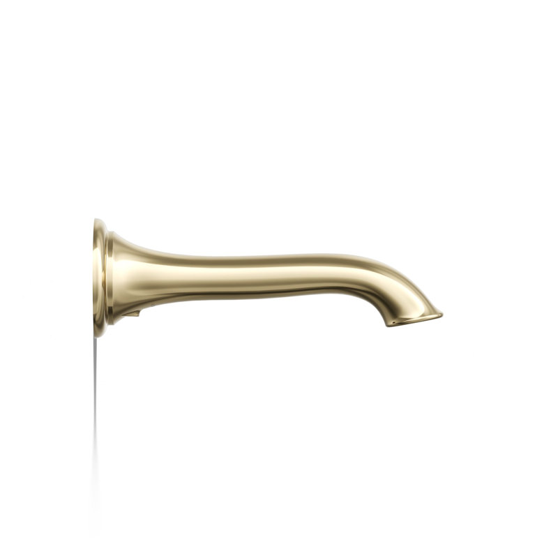 Artifacts Wall-Mount Bath Spout with Flare Design, Vibrant French Gold