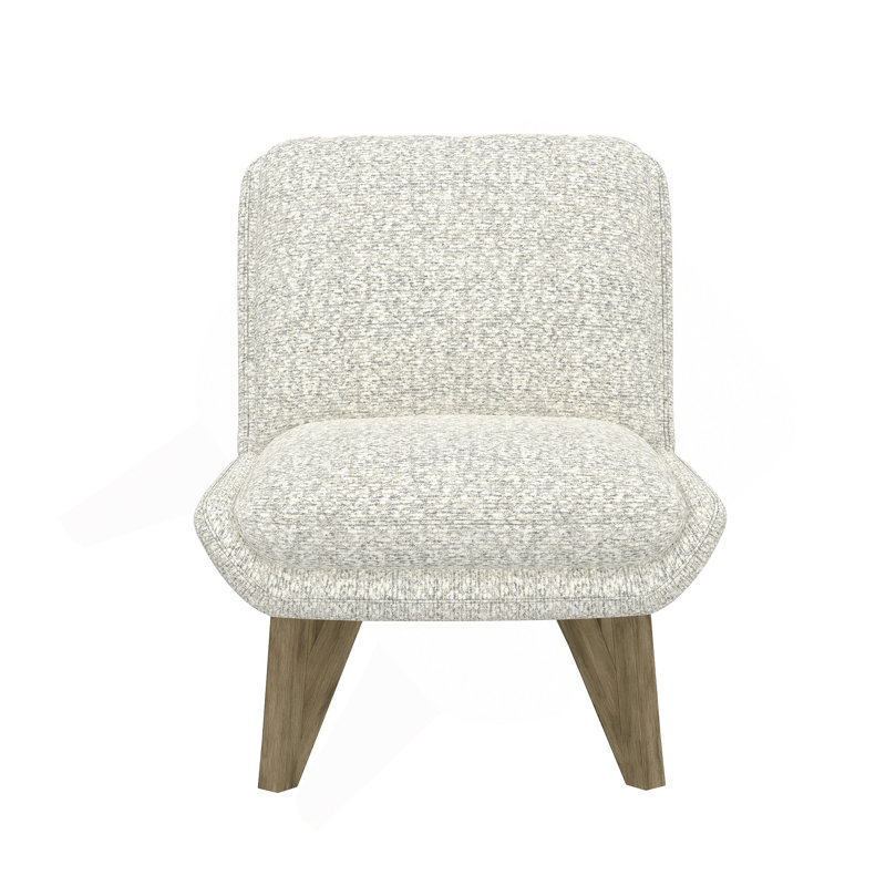 Hakimuddin Upholstered Side Chair, White Polyester