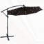 Parasol de terrasse 10 pi à énergie solaire avec éclairage à DEL et marché imperméable-652512483