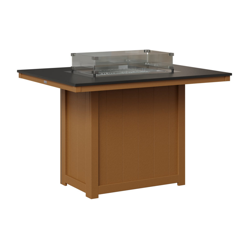 Foyer de table berlinois Donoma, Plateau martelé noir avec base en cèdre, H 36 po x l 41 po x P 54 po