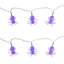 Ensemble de 3 guirlandes lumineuses à DEL 10 lumières araignées mauves - fil transparent de 3 pi