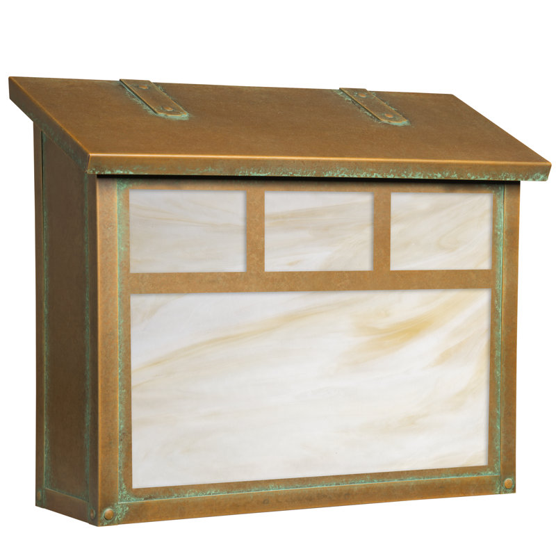 Boîte aux lettres murale double Giunta, Miel, Vert nouveau