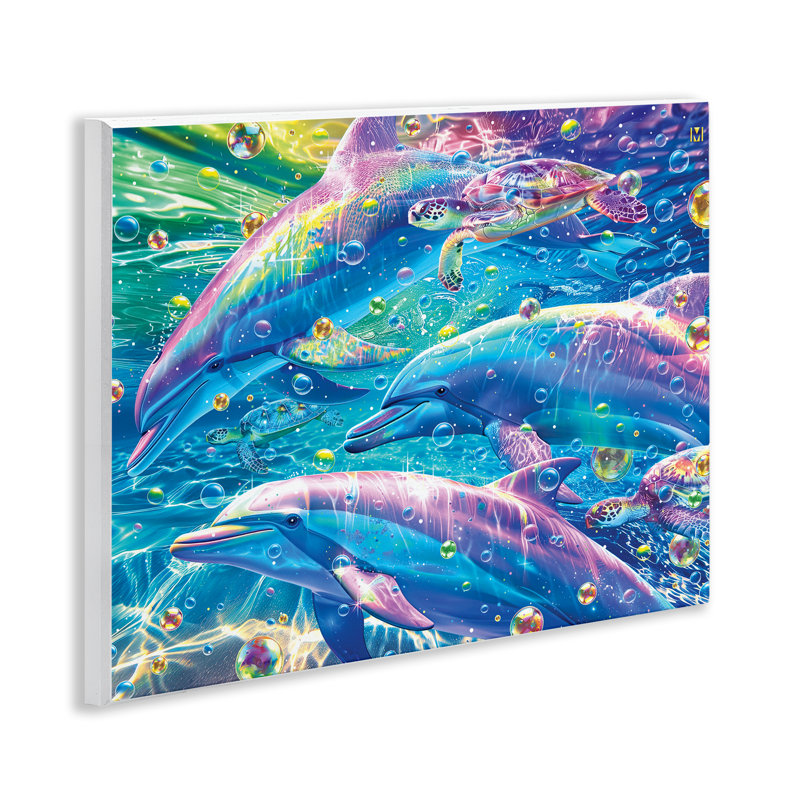 Plaque murale Trio des dauphins, design par Michael Ward