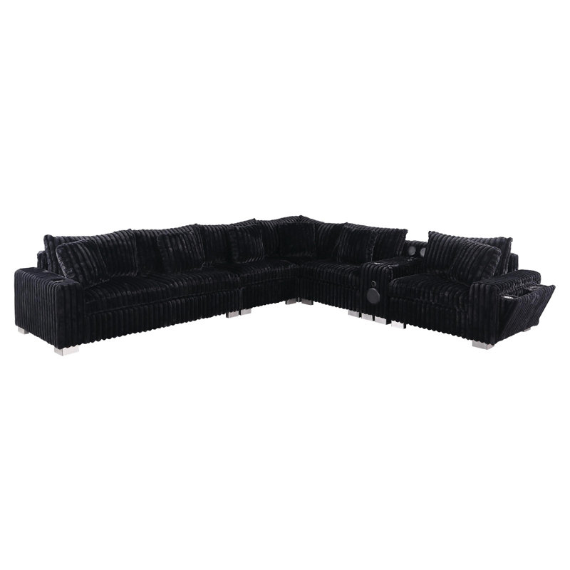  Canapé modulaire Snugle , Tissu noir