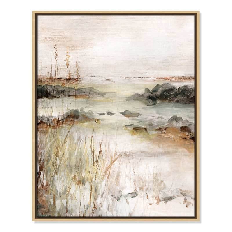 Impression de méandres de la rivière Wylder par Carol Robinson, H 29,5 po x l 23,5 po, Naturel