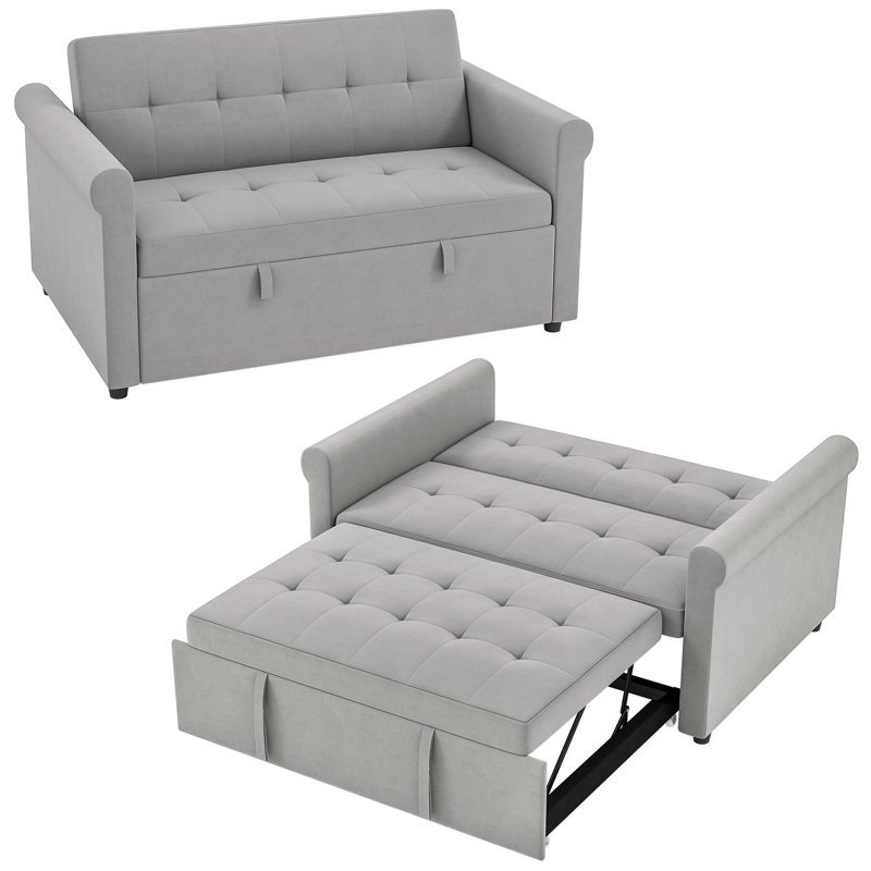 2 Seater Velvet Convertible, Sofa Bed