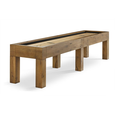 Brunswick Parsons 14' Shuffleboard Table – Natural Dry Oak, 1-Piece Playfield