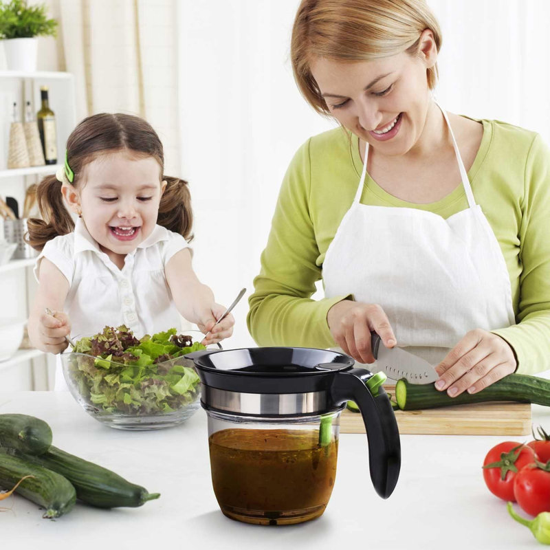 Vondior 4-Cup Fat Separator with Bottom Release, Oil Strainer, and 3-in-1 Peeler - Kitchen Gadgets for Cooking - Green, Green
