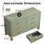 Commode double 6 tiroirs en vert sauge
