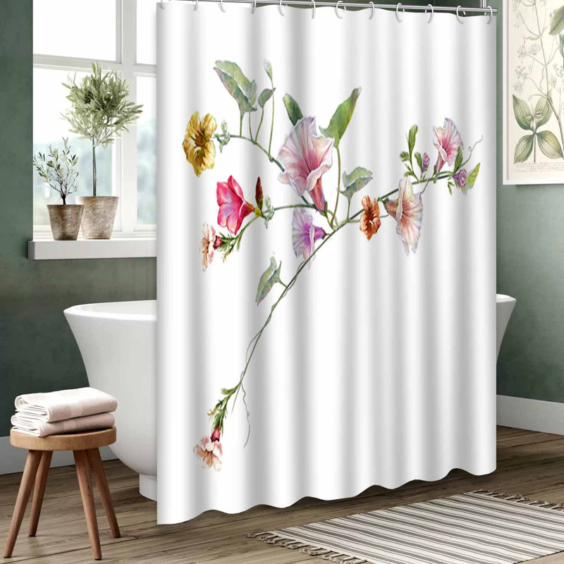 Rideau de douche vert imperméable, rideaux de douche pour la salle de bain avec 12 crochets, 72" L x 78" W
