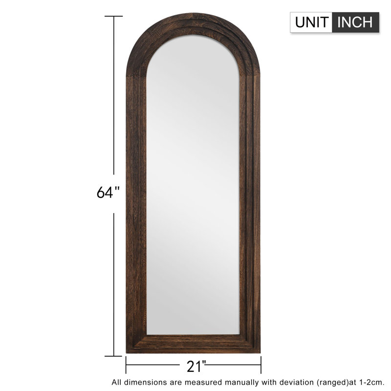 Miroir mural Trenika, Brun foncé, 64 po x 21 po