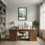 Animaux, hiver, cerf, neige, bouleau, cardinal, clôture-671561269