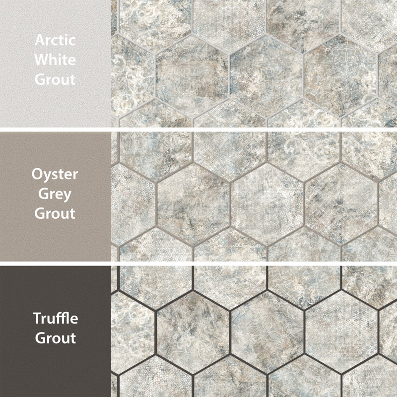 Tivoli Hex 5-1/2 In. X 6-1/4 In. Porcelain Floor And Wall Tile