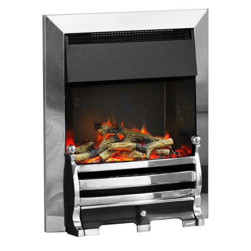 Darwin Belfry Heating 49.5cm W Electric Fireplace Insert, Chrome
