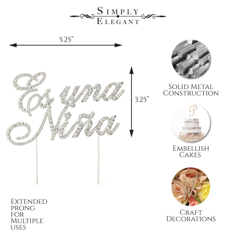 Surmatelas à gâteau "es una niña" rhinestone