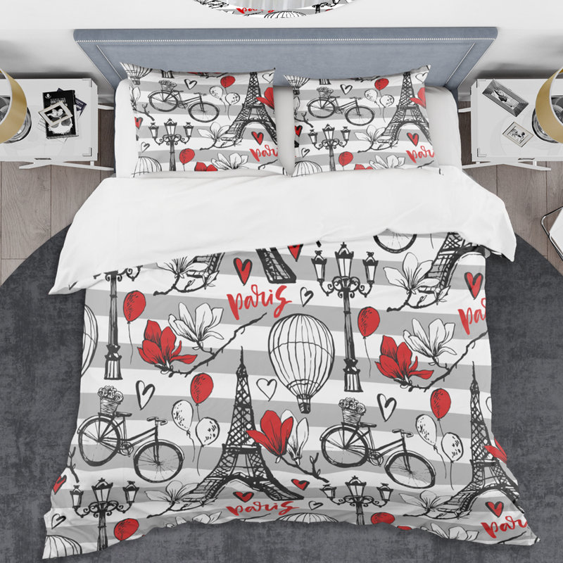 Eclectic Polyester No Abstract Duvet Cover, Full/Queen Duvet Cover + 2 Shams