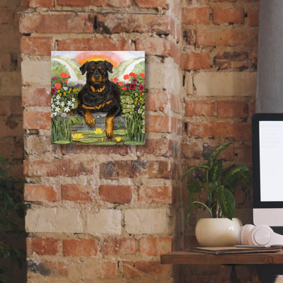  'Rottweiler' by Gale Pitt Canvas Wall Art, 12" x 12"