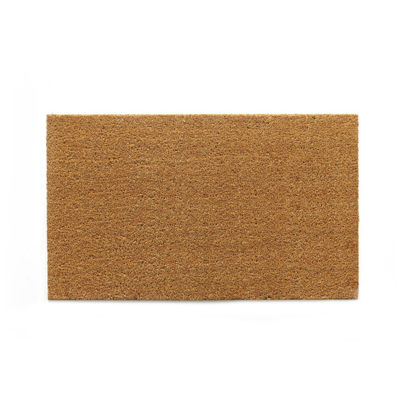 Alece Minimalist Coconut Coir Entryway Doormat, 18" W x 30" L - Non Slip