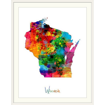 " Wisconsin Map " by Michael Tompsett