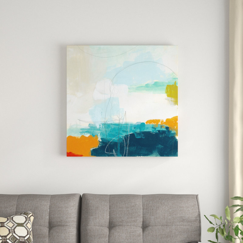 «Atmosp boule VII», peinture sur toile, H 30 po x l 30 po, Toile tendue