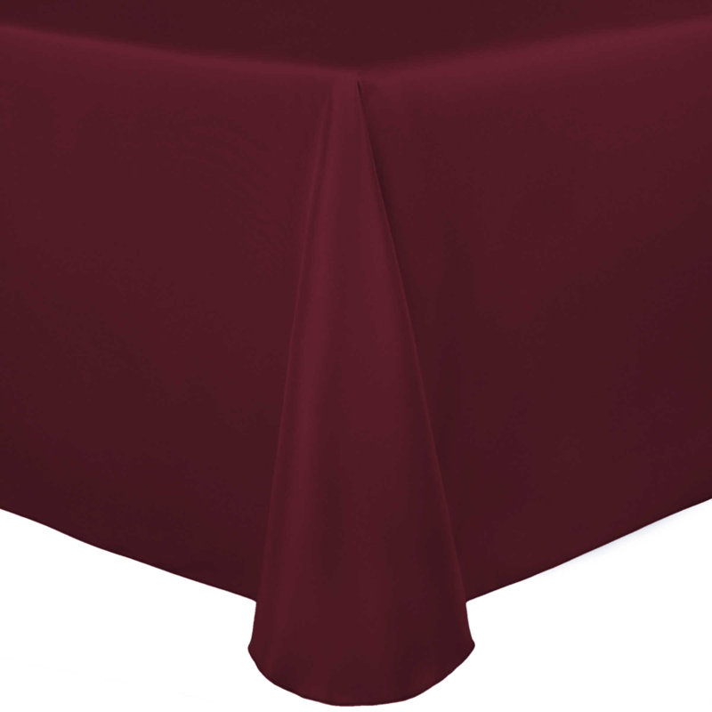 Ultimate Textile -10 Pack- Bridal Satin 108 X 156-Inch Rectangular Tablecloth, Magenta Red