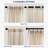 Farmhouse Striped Linen Blend Textured Light Filtering Semi Sheer Rod Pocket Back Tab Curtains-1302807066-1302807042