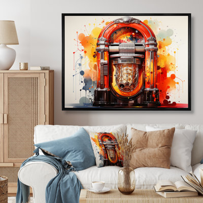 Jukeboxe Retro Resson Pointillism II - reproduction sur toile