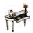 47" Half-Moon Mirrored Console Table With Fluted Glass & Crystal Knob Drawer -  Entryway Vanity Desk For Bedroom/Dressing Room-874383417