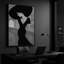 Tableau encadré Silhouette éternelle sur toile - Cadre noir-104992327