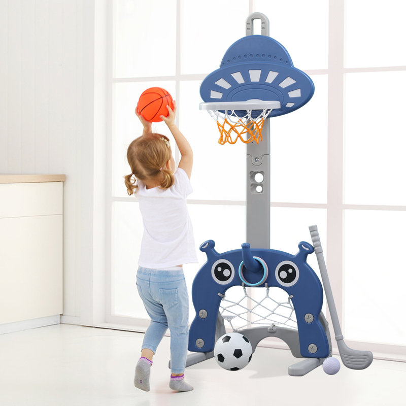 Panier de basketball pour tout-petits 60 ", Bleu