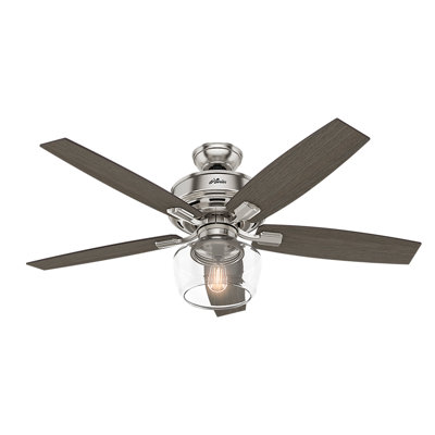 Bennett 52" 5 - Blade Traditional Indoor Ceiling Fan with Lights and Remote