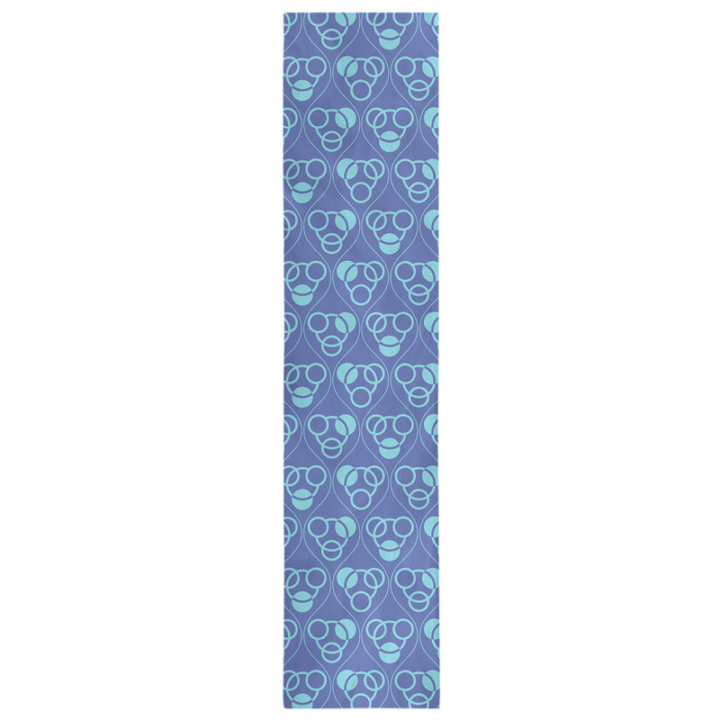 Classic Circles and Waves Table Runner, 16" x 72", Dark Blue/Teal