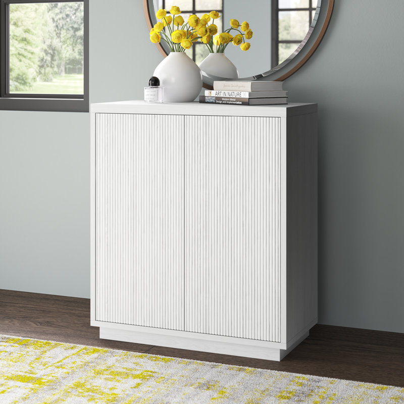 Armoire d'appoint rectangulaire large 27,75 po Warden, Blanc