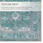 Tapis oriental en polyester tissé à la machine bleu sarcelle / vert Lavan-76987060