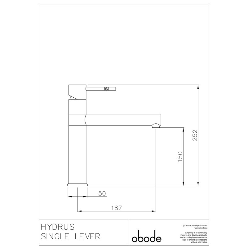 Abode Designs Hydrus Kitchen Faucet, Brushed Nickel