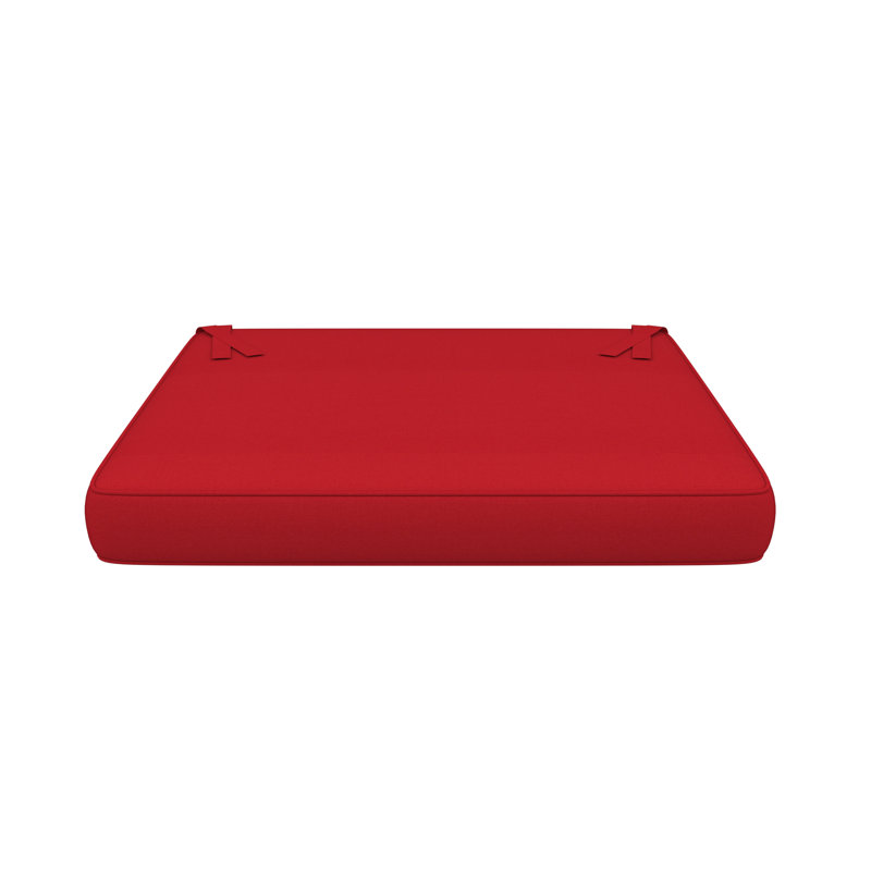 Sunbrella Indoor/Outdoor Dining Chair Cushion, Sunbrella® Jockey Red, 21" W x 19" D