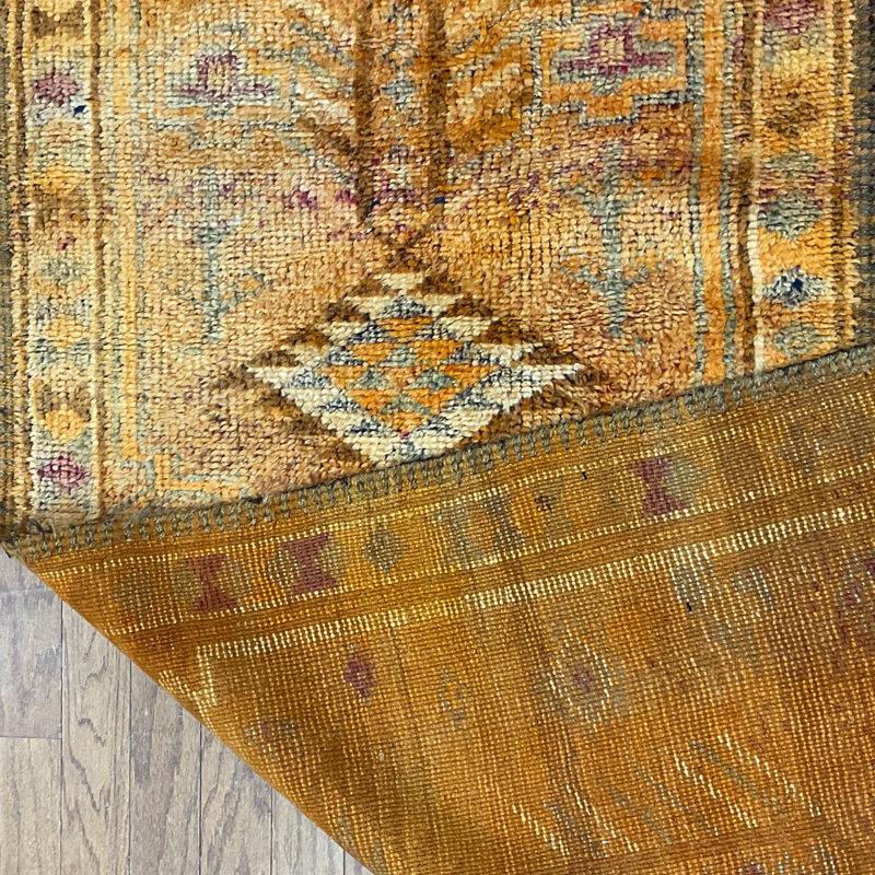  Handmade Turkish Oushak Wool Runner