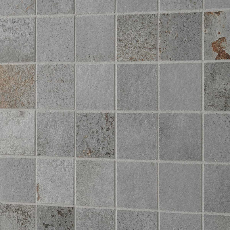 Angela Harris Flatiron 11.81 In. X 11.81 In. Matte Porcelain Floor And Wall Mosaic Tile (0.96 Sq. Ft. / Each), Gray