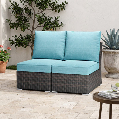  Ensemble de canapé de patio sans accoudoirs de 2, 24 po x 35 po x 30 po