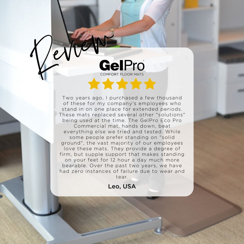 Tapis anti-fatigue de qualité professionnelle, 3 pi x 5 pi, Minuit