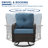 Kaycey 3-Piece Outdoor Rattan Swivel Glider Seating Group with Cushions-637039897-656262741